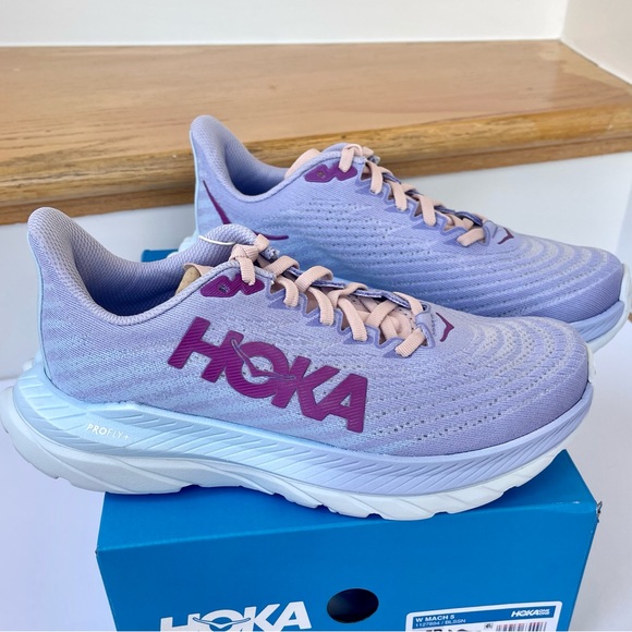 NWT Hoka Mach 5 Running Shoes in Baby Lavender / Summer Song , Hoka One One - Picture 9 of 15